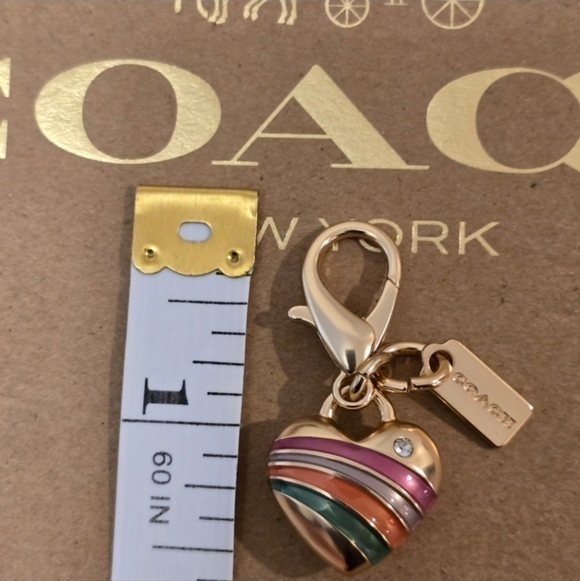 Coach Small Pink Heart Charm - Picture 2 of 2